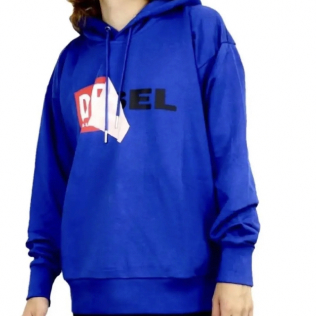 新品】DIESEL ディーゼル/剥がれロゴ スウェット パーカー フーディ S