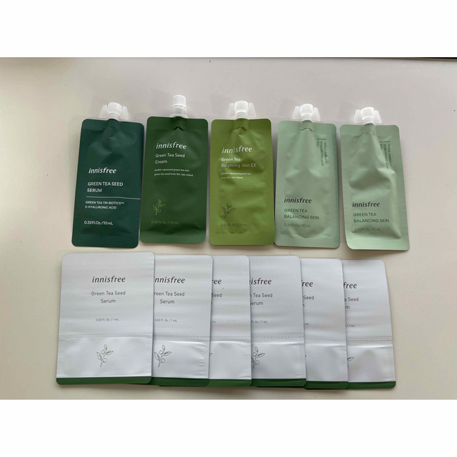 Innisfree(イニスフリー)のイニスフリー  グリーンティー　試供品セット コスメ/美容のキット/セット(サンプル/トライアルキット)の商品写真