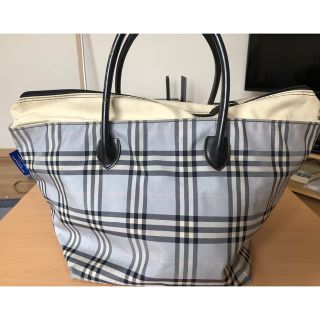 バーバリーブルーレーベル(BURBERRY BLUE LABEL)の大幅値下げ　バーバリーブルーレーベル　舟型　大型　トートバッグ(トートバッグ)