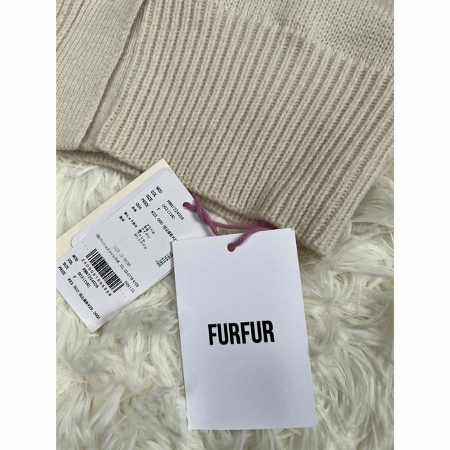 【新品未使用】FURFUR ファーファー メッセージ刺繍カーディガン　アイボリー 7