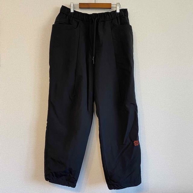 SEE SEE nylon fleece wide tapered pants