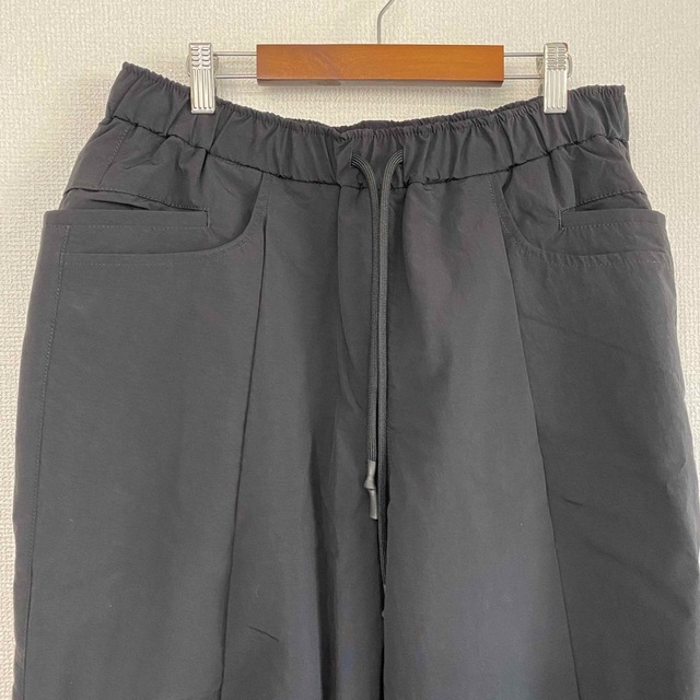 SEE SEE nylon fleece wide tapered pants