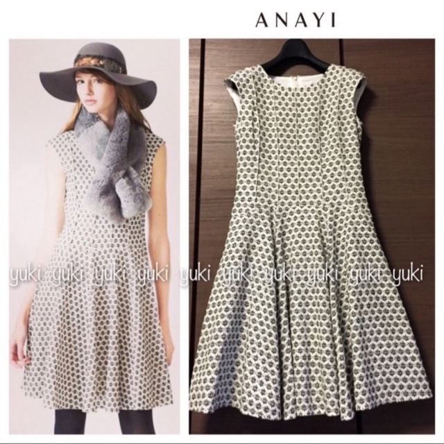 【美品】ANAYI  レース　ワンピース　38