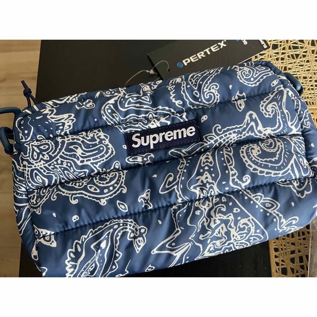 supreme Puffer Side Bag Blue Paisley 新品