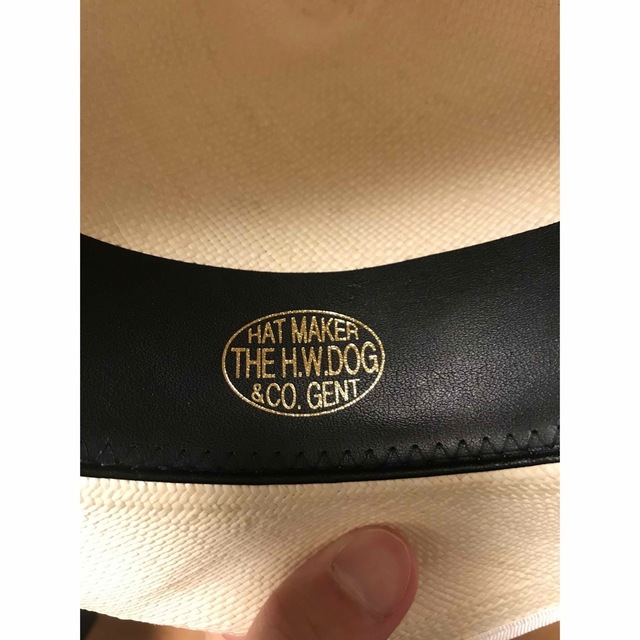 THE H.W. DOG & CO.(ザエイチダブリュドックアンドコー)の値下げ❗️HWDOG&Co 本パナマ❗️黒リボンハット❗️ メンズの帽子(ハット)の商品写真