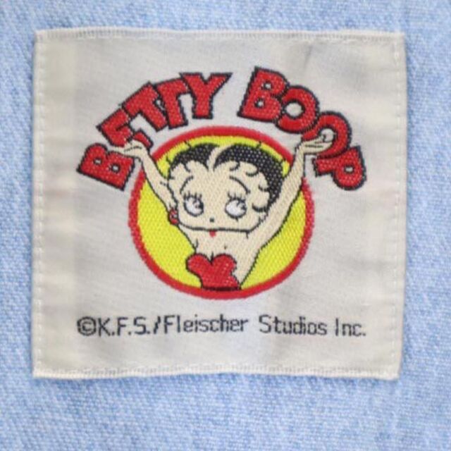 ベティブープ バックプリント 長袖 デニムシャツ M BETTY BOOP ベティちゃん メンズ  【220930】