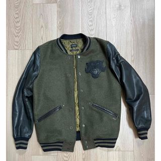 DIESEL 　ディーゼル　バックロゴ入　スタジャン　山羊革使用　美品　Ｌ