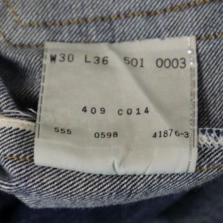 リーバイス 90s バレンシア製 501XX ストレート デニムパンツ w30 Levi's ボタンフライ ビッグE 赤耳 裏リベット メンズ   【231002】w30ウエスト