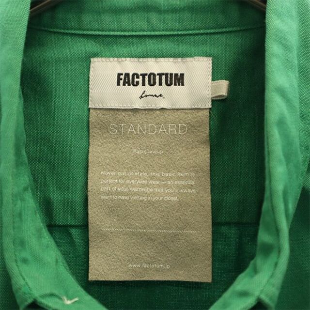 FACTOTUM(ファクトタム)のファクトタム 長袖ボタンダウンシャツ F グリーン FACTOTUM メンズ  【220924】 【中古】 メンズのトップス(シャツ)の商品写真