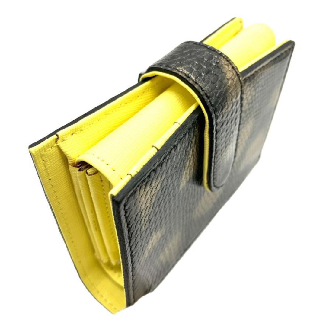 二つ折り財布 リザード シャイニング 黒 ゴールド 本革 小物 大容量 