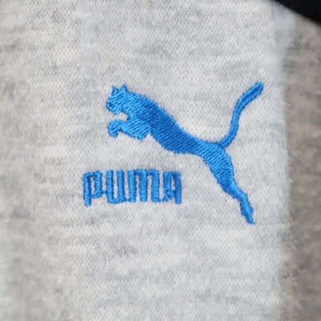 プーマ 80s スウェットジャケット M グレー系 PUMA ロゴ刺繍 オールド ヴィンテージ メンズ  【R220928】詳細説明文