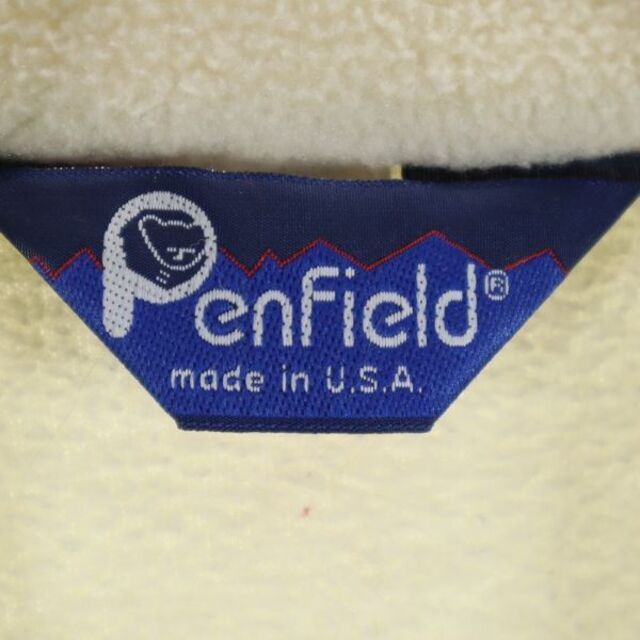 PEN FIELD ペンフィールド 90s USA製 プルオーバー ボア フリース L ホワイト系 PEN FIELD ハーフジップジャケット  アウトドア メンズ 【R220928】 【中古】の通販 by 古着屋BIG2nd's shop｜ペンフィールドならラクマ