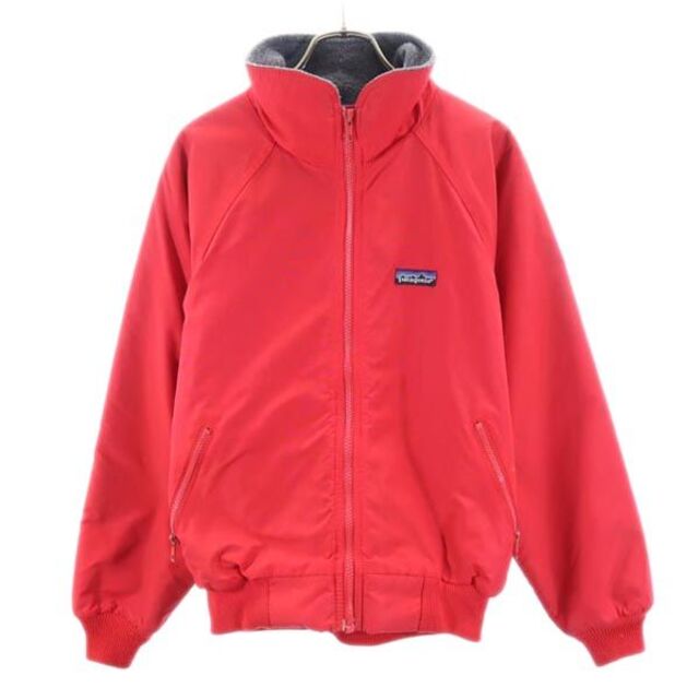 パタゴニア 80s USA製 三角タグ アウトドア ナイロンジャケット 9/10 レッド系 patagonia 裏起毛 ロゴ レディース   【220923】