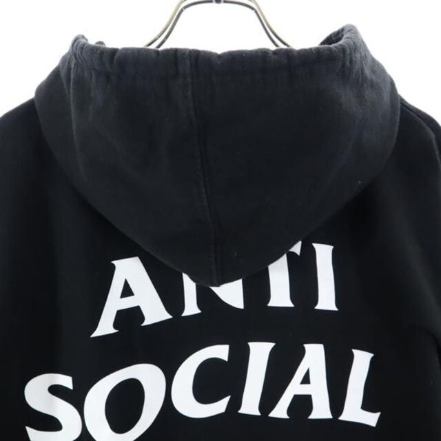 アンチソーシャルソーシャルクラブ USA製 スウェットパーカー M ブラック系 ANTI SOCIAL SOCIAL CLUB ロゴ 裏起毛 メンズ   【220923】