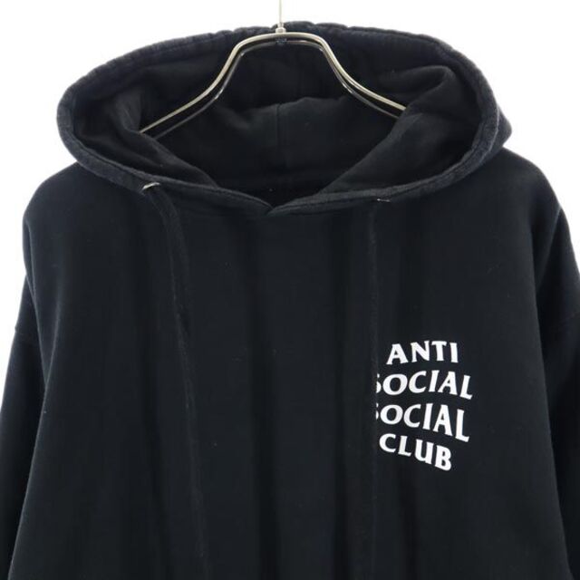 アンチソーシャルソーシャルクラブ USA製 スウェットパーカー M ブラック系 ANTI SOCIAL SOCIAL CLUB ロゴ 裏起毛 メンズ   【220923】