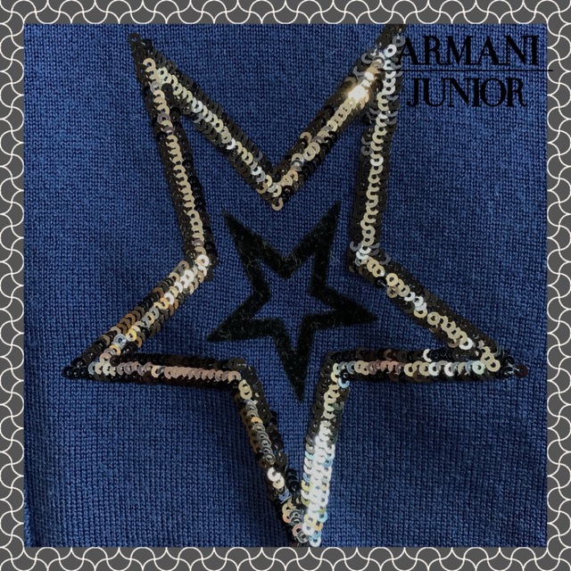 【未使用】ARMANI JUNIOR カーディガン スパンコール スター