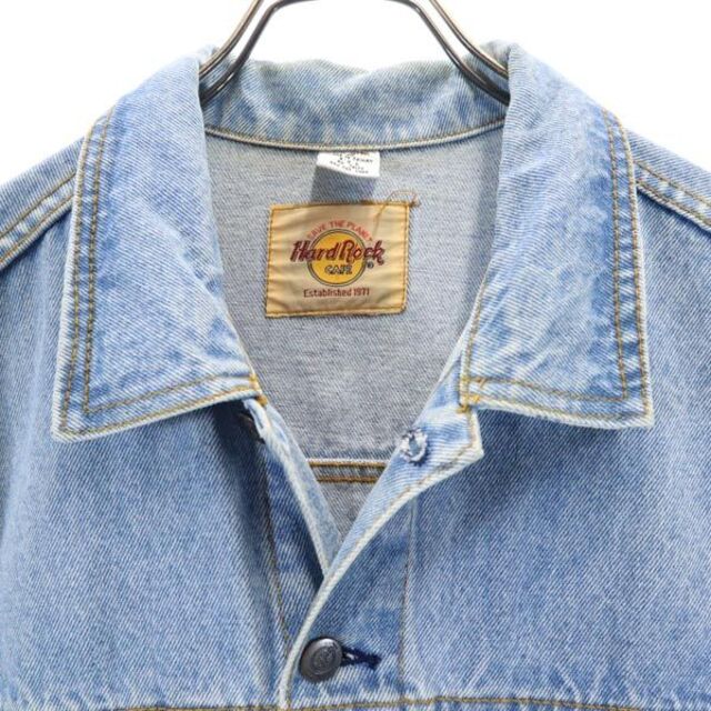 Hard Rock CAFE ハードロックカフェ バック ロゴ 刺繍 デニム