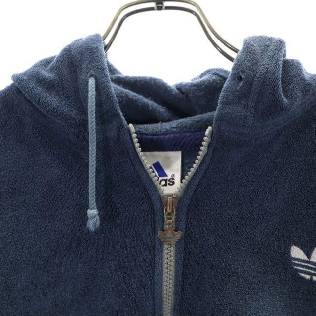 【激レア】90s adidas レイヤード 中綿 ジップ パーカー デサント