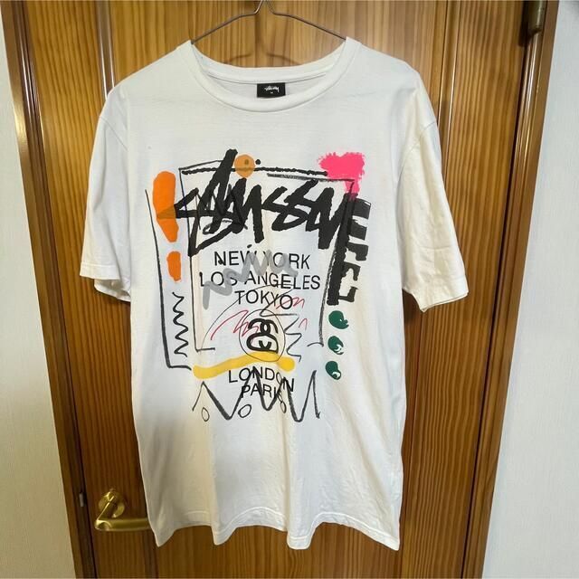 STUSSYワールドツアーペイントTシャツ