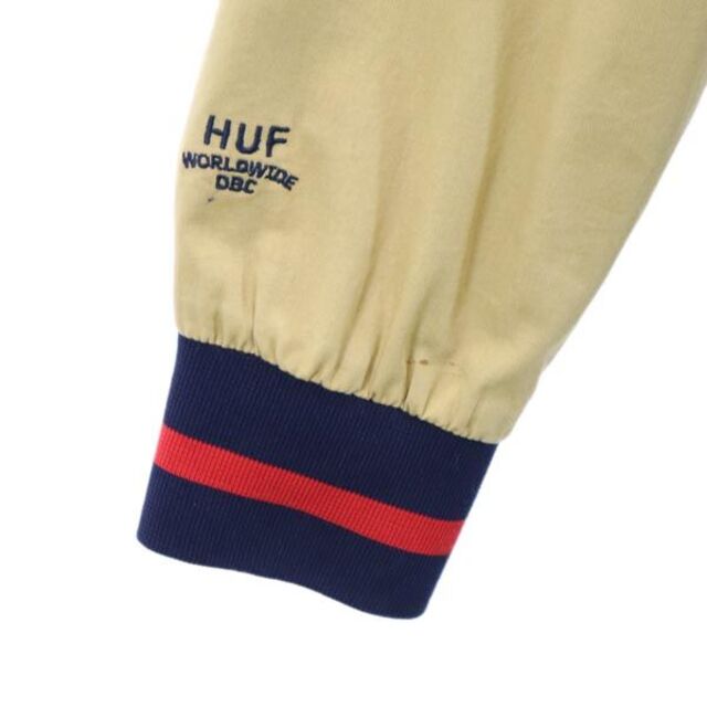 HUF ハフ　ブルゾン　ジップアップ　刺繍　美品　XL オーバーサイズ