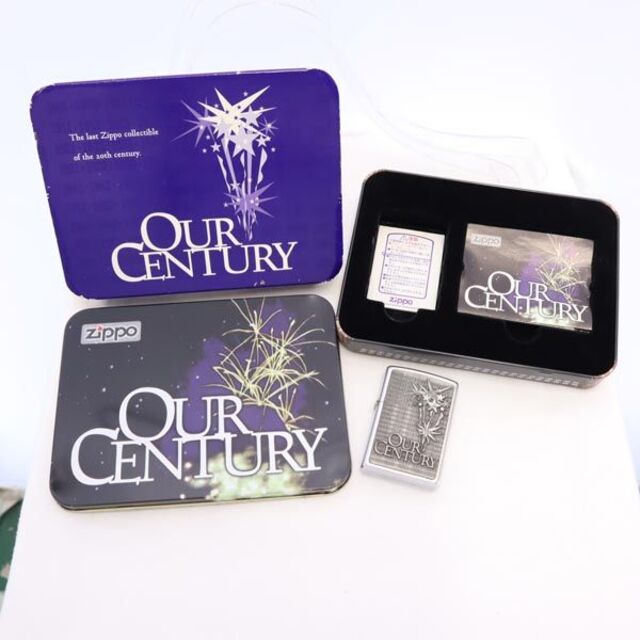 ジッポー 90s 1999年 OUR CENTURY オイルライター シルバー ZIPPO USA製 メンズ  220927