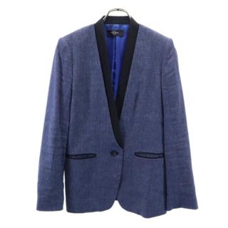 ポールスミス(Paul Smith)のポールスミス ノーカラー ジャケット 40 紺 Paul Smith 日本製 レディース  【220924】 【中古】(ロングコート)