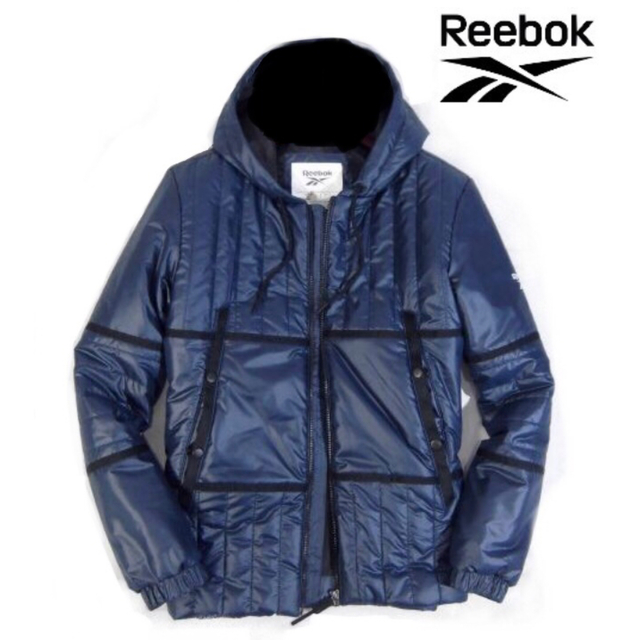 Reebok ネイビー フリース襟付きジャケット Reebok ブルゾン アウター 「Reebok別注」4wayリバーシブル裏