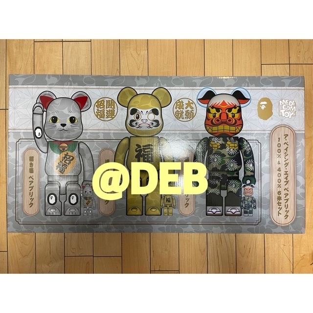 【BE@RBRICK】BAPE 招き猫 & 達磨 100%セット