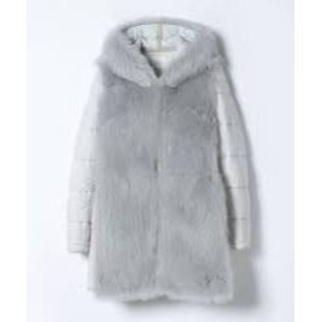 美品】ANAYIアナイ トスカーナムートンダウンコート38グレーカシミヤ-