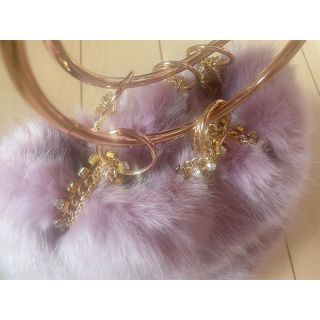 ❣️新品未使用❣️Crystal Faux Fur Mini Bag