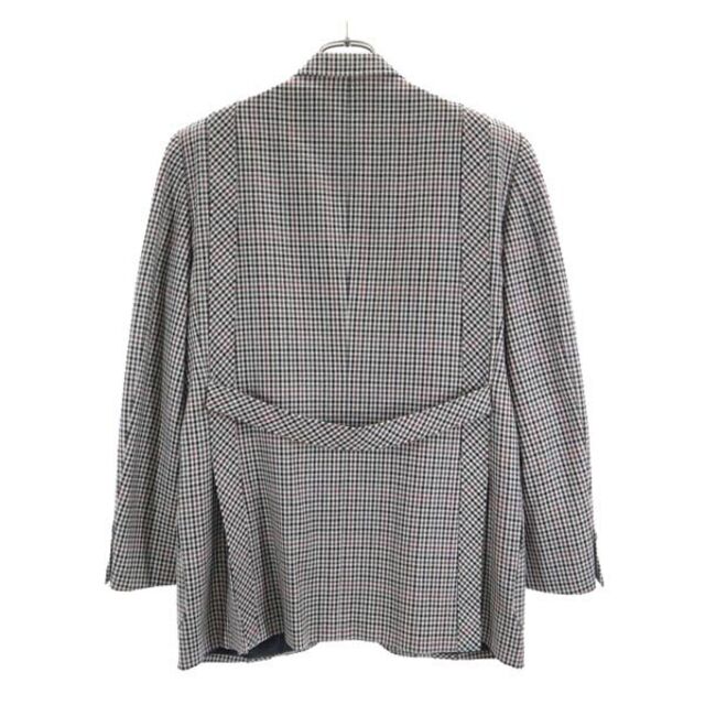 ランバン チェック柄 テーラードジャケット R50-46 グレー系 LANVIN メンズ 【220916】 【中古】