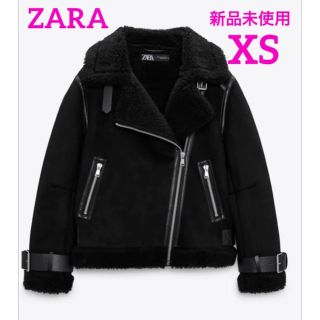 ザラ(ZARA)のZARA タブ ダブルフェイスジャケット スウェード ムートン風(ムートンコート)