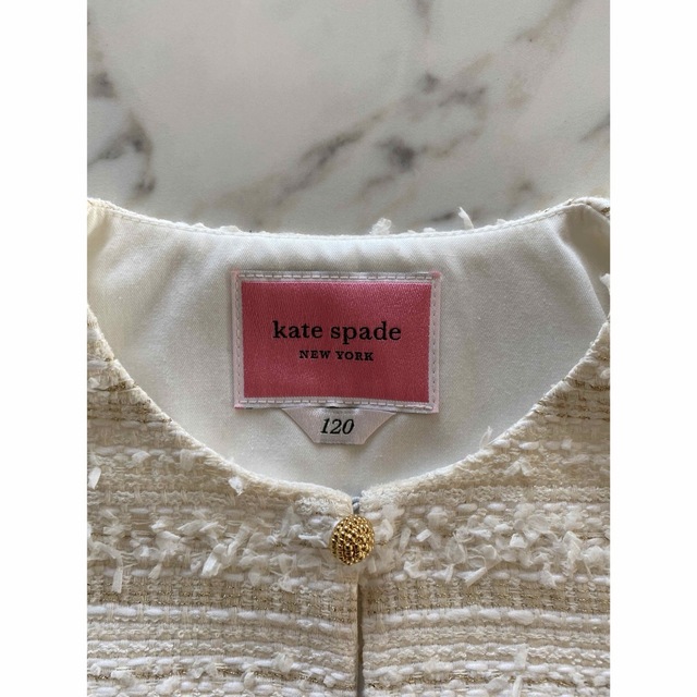 kate spade new york(ケイトスペードニューヨーク)のケートスペード3点セット卒園式入学式用ツイードジャケット、スカート、ブラウス キッズ/ベビー/マタニティのキッズ服女の子用(90cm~)(ドレス/フォーマル)の商品写真