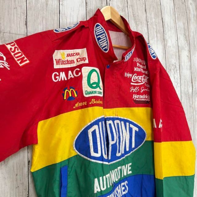 【人気】ヴィンテージ古着NASCAR DUPONT刺繍ロゴ　レーシングジャケット メンズのジャケット/アウター(ブルゾン)の商品写真
