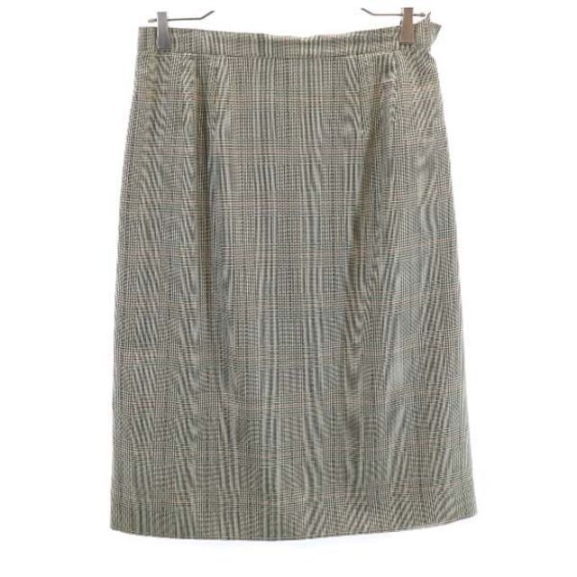 BURBERRY - バーバリー タイト グレンチェック スカート 13 白×黒