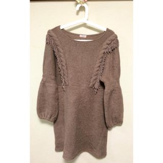 フラワー(flower)の【flower】original/warmly fringe onepiece(ミニワンピース)