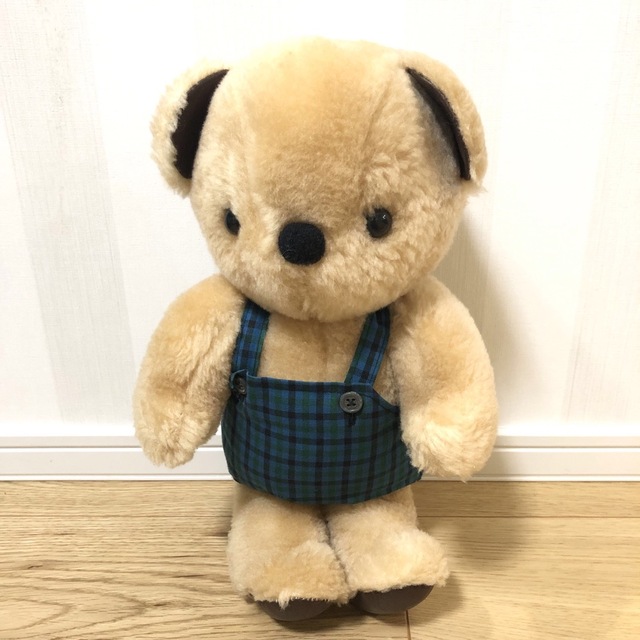 【美品】ファミリア レトロ ファミちゃん ぬいぐるみ テディベア チェック