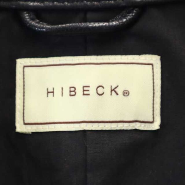ハイベック ライダース レザージャケット 黒 HIBECK レディース  【220910】 7