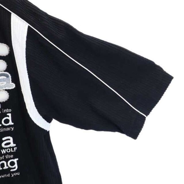 ワイルドファングバッドウルフ 刺繍 ジャケット 黒 WILD FANG BAD WOLF 半袖 メンズ  【220910】