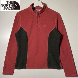 ザノースフェイス(THE NORTH FACE)の【ザノースフェイス】美品！フリース　ハーフジップ　ピンク　アウトドア　Mサイズ(トレーナー/スウェット)