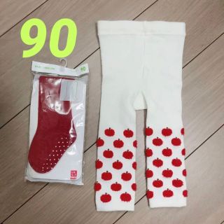 ユニクロ(UNIQLO)の【新品未使用】ユニクロ他 タイツ2点セット 90サイズ(その他)