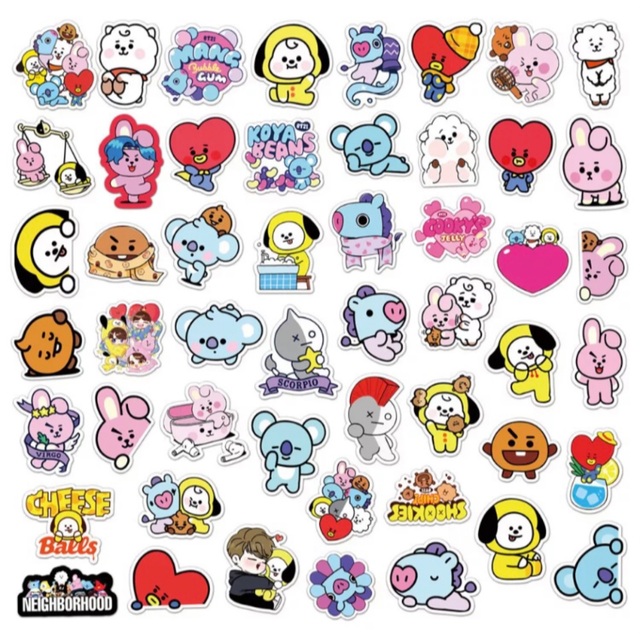 ★BT21★大人気♡ステッカー 防水シール 50枚 BTS バンタン インテリア/住まい/日用品の文房具(シール)の商品写真