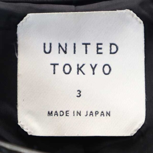 ユナイテッドトウキョウ 羊革 レザージャケット 3 黒 UNITED TOKYO 日本製 レディース   【220910】 7