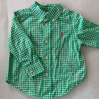 ラルフローレン(Ralph Lauren)のラルフローレン   グリーンチェックシャツ　12M(シャツ/カットソー)