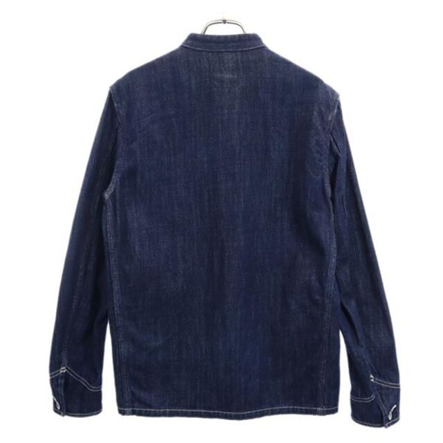 桃太郎ジーンズ ノーカラー デニムジャケット 36 インディゴ MOMOTARO JEANS カバーオール 日本製 メンズ   【220913】サイズ表記