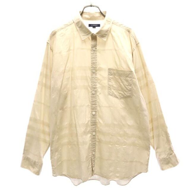 BURBERRY(バーバリー)のバーバリー 長袖 シャツ LL ベージュ BURBERRY 三陽商会 日本製 メンズ  【220913】 メール便可 【中古】 メンズのトップス(シャツ)の商品写真