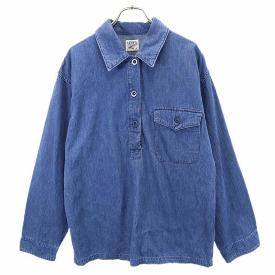 リーバイス 90s ハーフボタン 長袖 シャツ M Levi's 日本製 メンズ   【220913】66cm身幅