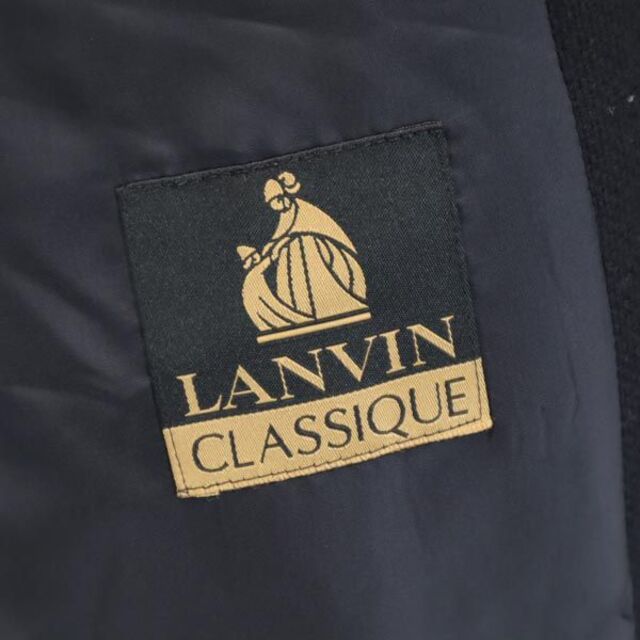 ランバン カシミヤブレンド ウール テーラードジャケット R52-47 黒 LANVIN CLASSIQUE メンズ   【220914】 8