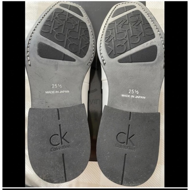 Calvin Klein(カルバンクライン)の新品　カルバンクライン　ローファー　靴　ホワイト　25.5 日本製 メンズの靴/シューズ(ドレス/ビジネス)の商品写真