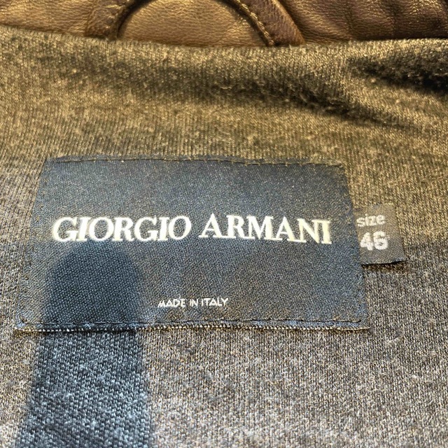 Giorgio Armani(ジョルジオアルマーニ)のジョルジオアルマーニ　レザージャケット メンズのジャケット/アウター(ブルゾン)の商品写真